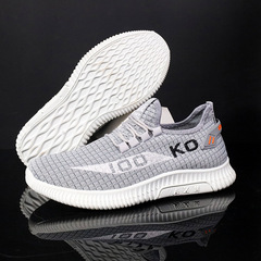 鞋子男款一腳蹬春夏季新款透氣網面百搭休閒鞋軟底防滑防臭運動鞋