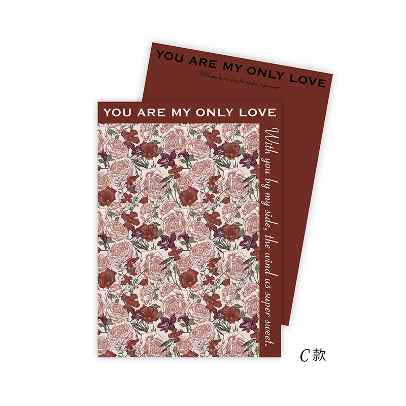 Huaxi día de San Valentín por la mañana papel de embalaje de flores kraft florista diy ramo de flores papel de embalaje de flores