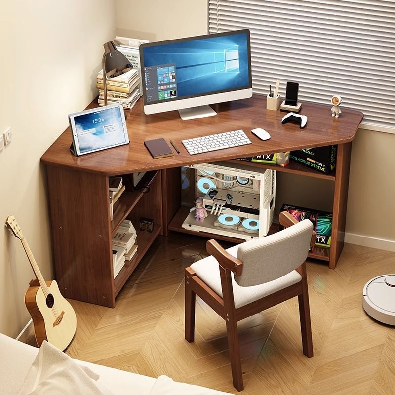Simple Learning Desk Solid Wood Corner Writing Desk Corner Triangle Computer Desk Corner Household Corner Small Table Simple Learning Desk Solid Wood Corner Writing Desk Corner Triangle Computer Desk Corner Household Corner Small Table