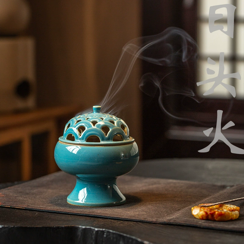 Цзиндэчжэнь ручной работы полые керамические Благовония домашняя большая антикварная сандаловая горелка украшение для Будды успокаивающее в помещении