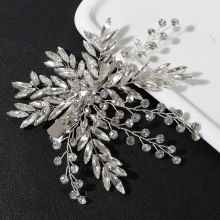 小众夸张水钻花新娘发夹重工绕线爪钻鸭嘴夹婚礼舞会演出妆造发饰