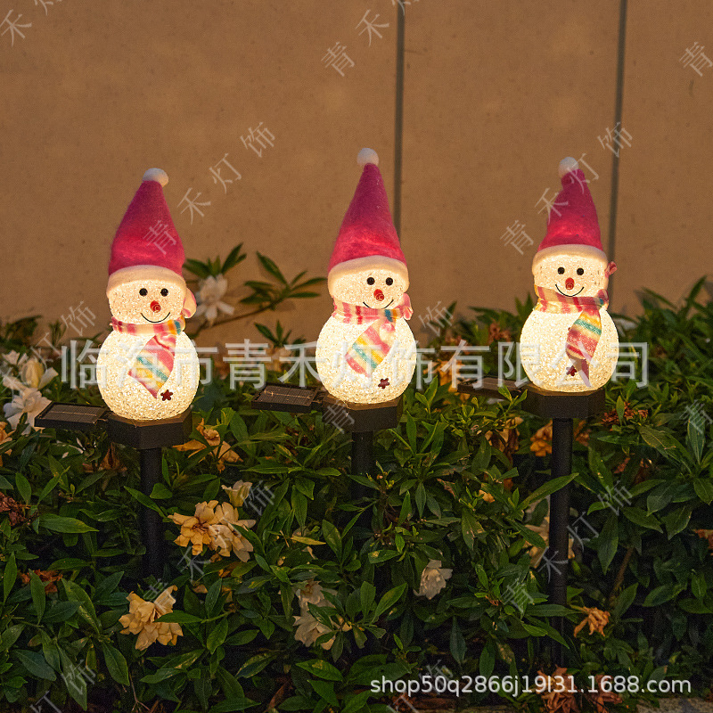 새로운 분홍색 눈사람 - 따뜻한 빛