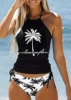 A230000 black coconut tree printing