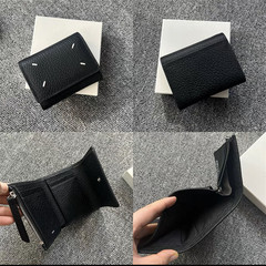 PYC 22ss 第一層牛革 70% off マルチカードスロットフリップ財布本革折りたたみカードホルダー小銭入れ財布男性と女性