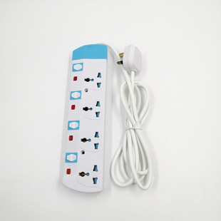 British four-position 13A multi-function hole White with independent switch wiring socket, plug-in board power socket