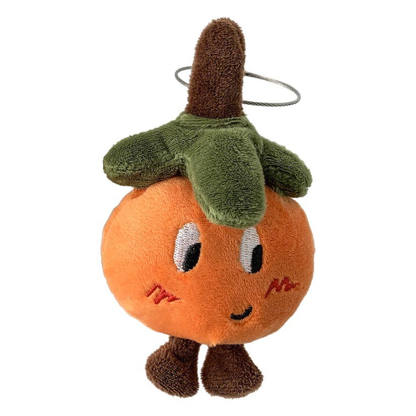 Naranja colgante regalo muñeca mochila Super lindo divertido naranja muñeca colgante llavero mochila felpa pequeño colgante
