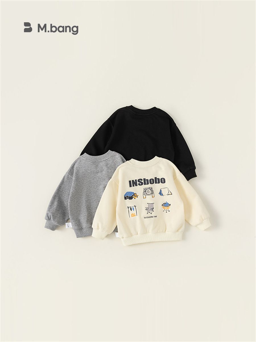 Ropa interior para niños Youbao, jersey con estampado de dibujos animados para niñas, jersey de manga larga con cuello redondo para primavera y otoño, sudadera para niños