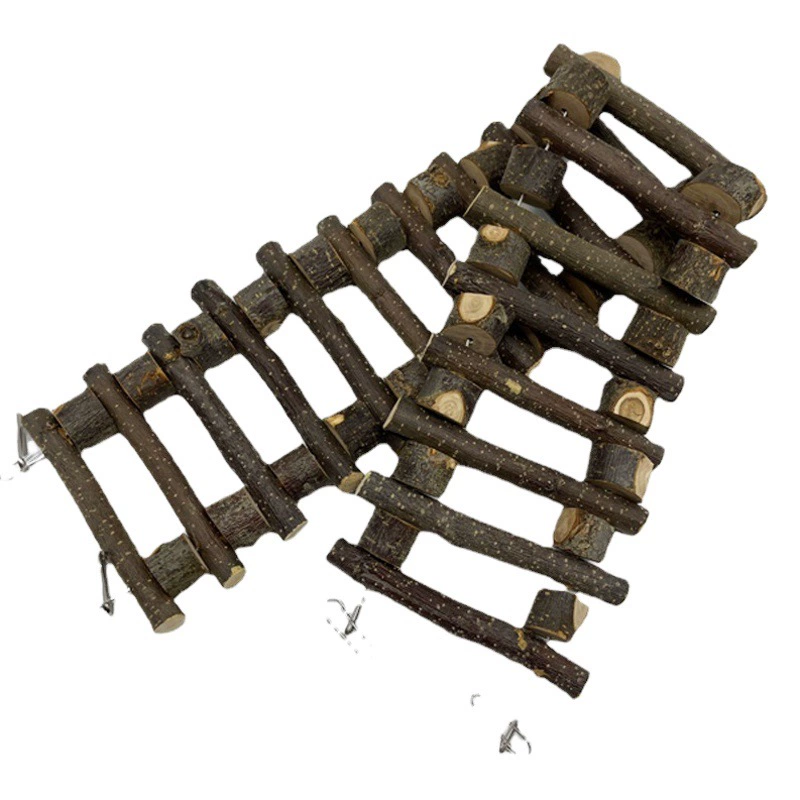 Лестница для попугая из цельного дерева Лестница для скалолазания Тоторо Яблоко Деревянная платформа Беличья лестница Станция сахарного бриара Стержень Домашнее животное Молярный укус