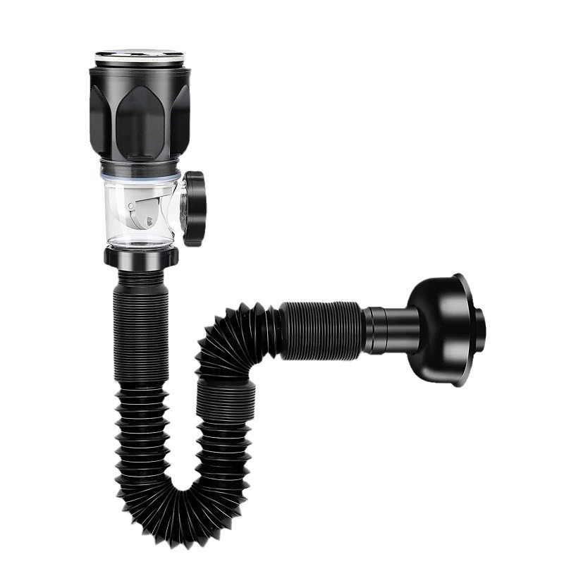 Kit de drenaje de fregadero transfronterizo de baño con cubierta de rebote transversal y vertical de drenaje integrado accesorios de lavabo antiodor