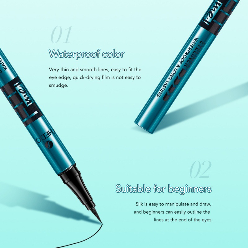 Maquillaje transfronterizo para Shedoes, secado rápido, impermeable y resistente al sudor, no se desvanece, no se pierde el maquillaje, delineador de ojos negro fresco. image 4