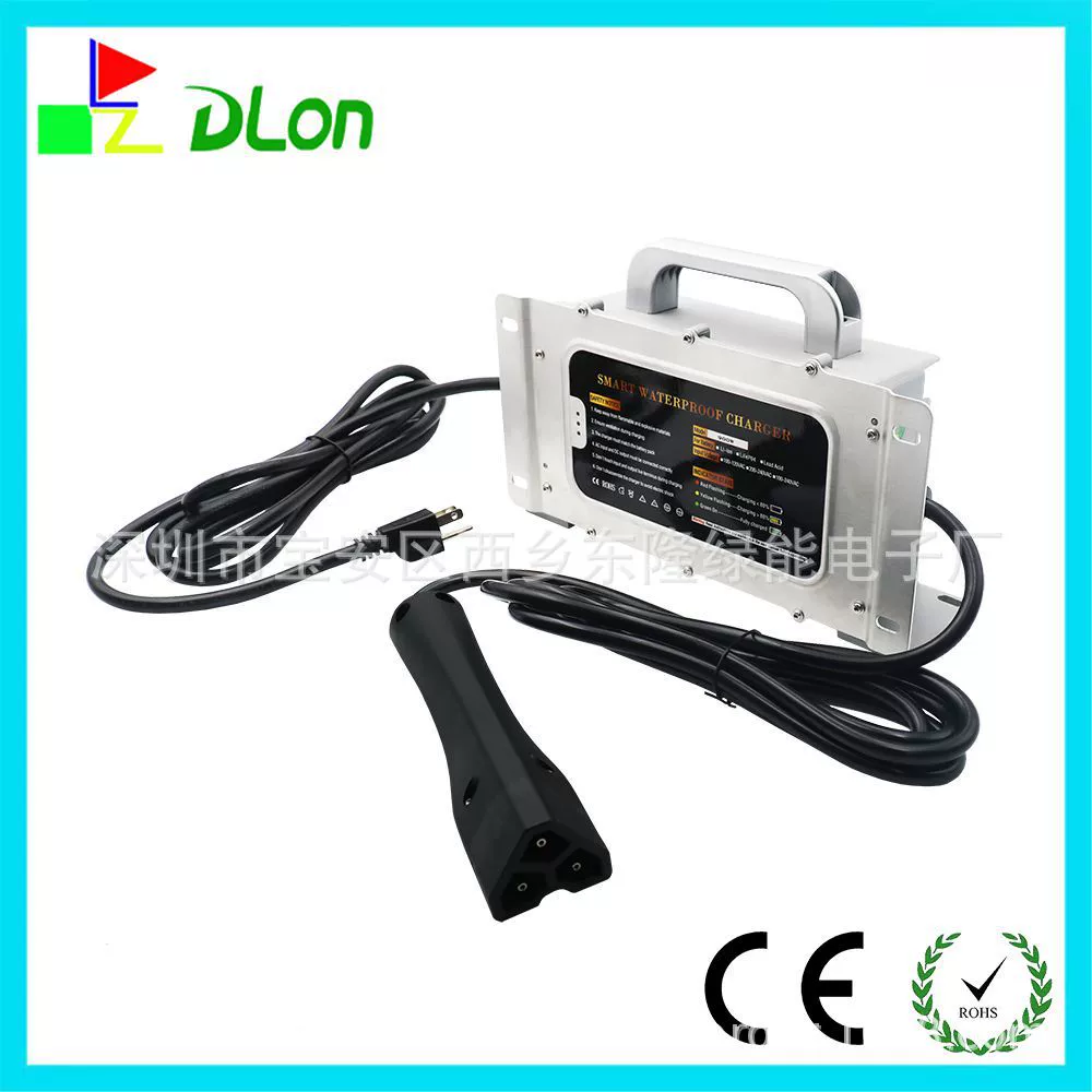 Американский гольф-кар, водонепроницаемое зарядное устройство для литий-железо-фосфатного зарядного устройства, 43,8 В, 15 А-RXV, треугольная головка, стандарт США, 110 В