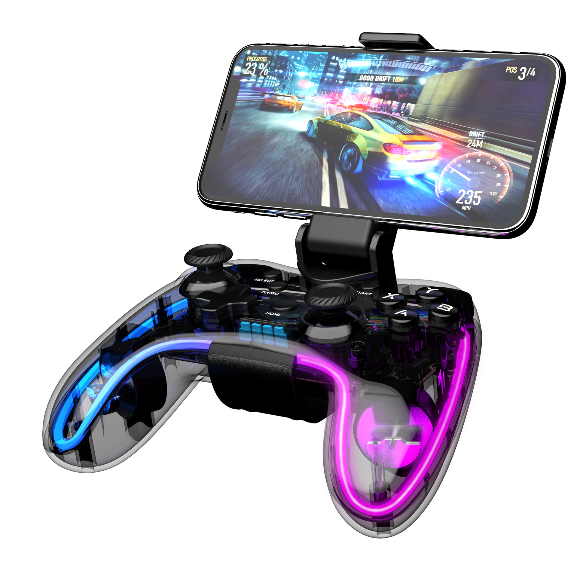 RGB-beleuchteter Bluetooth-Gamecontroller für Android-Mobiltelefone_voghion.com