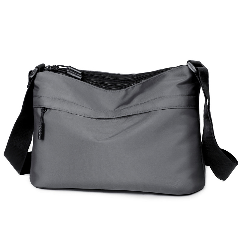 Cross-Border New Lightweight Nylon Men's Crossbody Bag, Casual and Fashionable Shoulder Bag, Portable Small Backpack for Men When Going Out