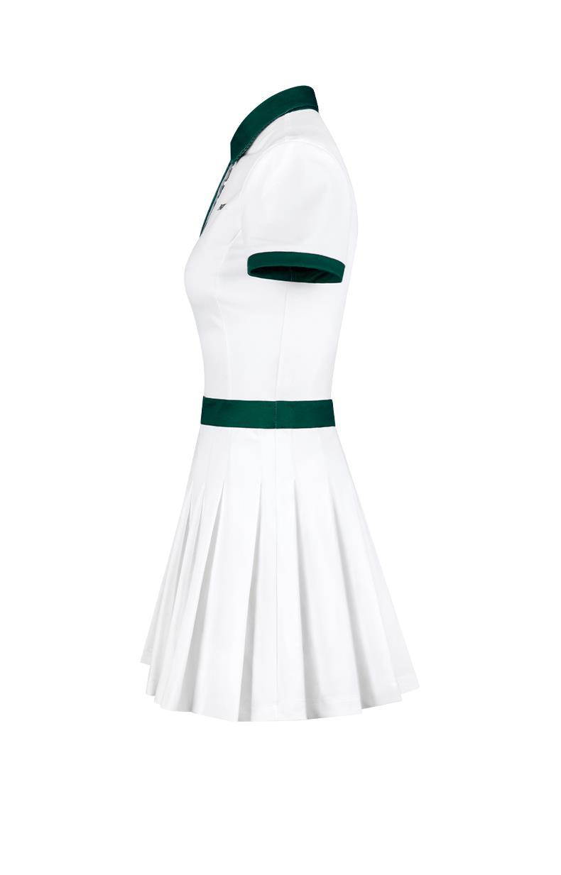 Váy golf nữ xếp ly ôm dáng phối quần short chống hở — QZ078-Trắng (với quần trắng), QZ078-Đen (với quần đen) chi tiết 7