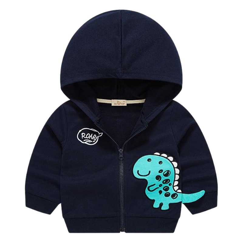 Chaqueta infantil 2026, estilo nuevo de primavera y otoño, con diseño de dinosaurio, para niñas y niños, cárdigan de punto para bebés, venta al por mayor