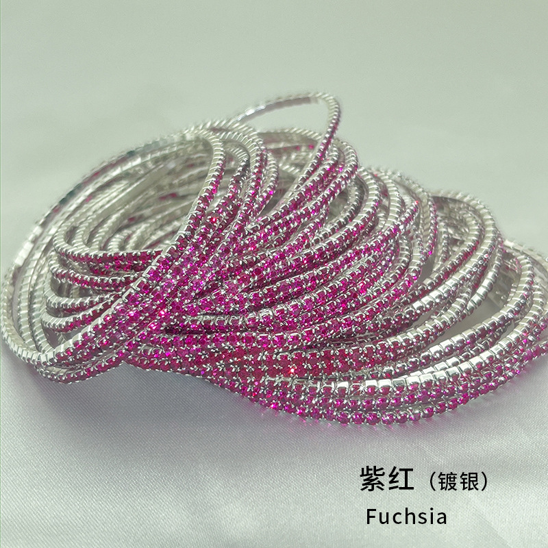 3 보라색 실버 도금