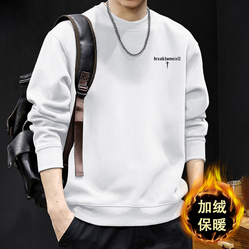 Heavyweight Sweatshirt Men's Spring and Autumn Loose Couple's Jacket American Trendy Brand Crew Neck Sports Casual Pullover Long Sleeve