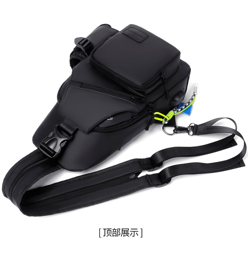 Wholesale new large-capacity men's chest bags, single-shoulder crossbody water cup bags, multi-functional waterproof outdoor small backpacks undefined