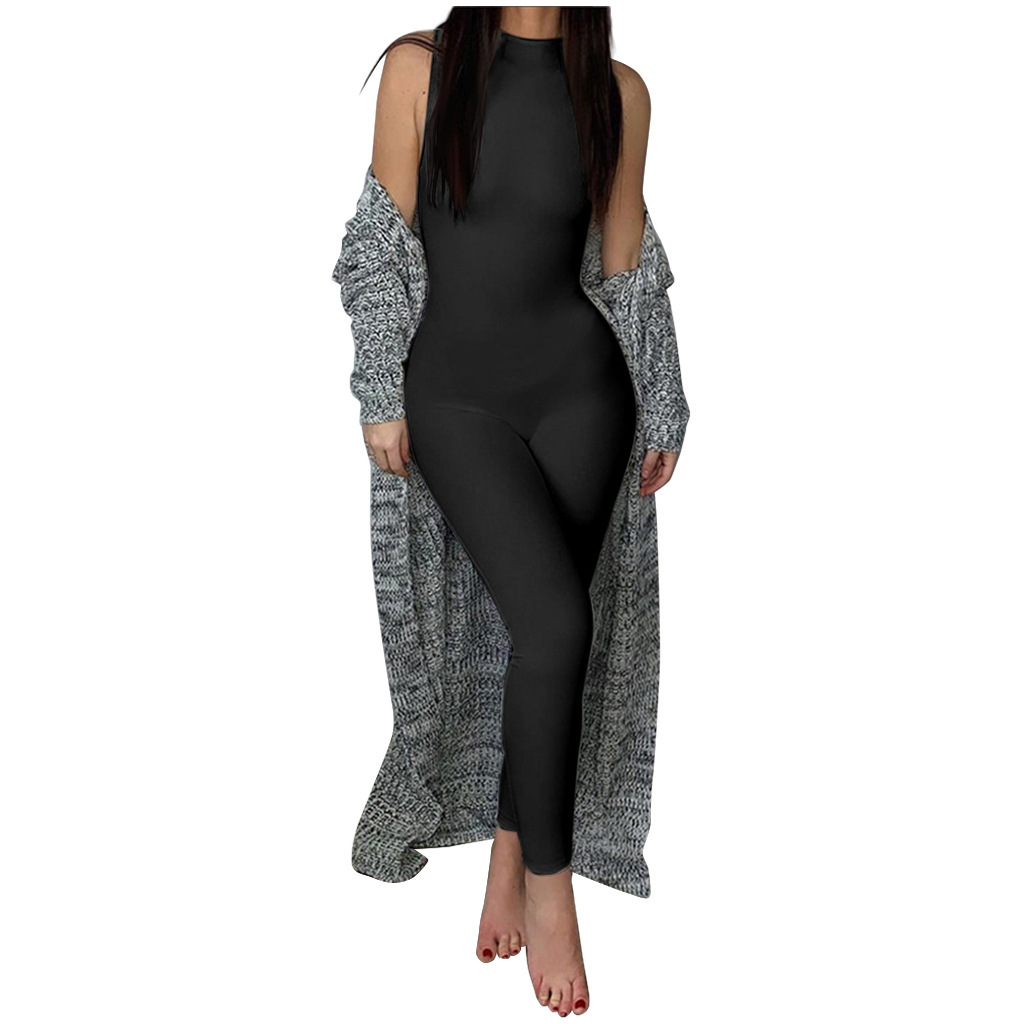 175g Weight Sleeveless Sleeve Length Full Length Pants Length Polyester Fabric Type High Waist Waist Line Casual Pants, Jumpsuits Pants Type High Elasticity Elasticity Holiday, Daily, Date Occasion Skinny Fit Type Solid Color Pattern Summer Season Women's Gender Streetwear Style Wholesale Women's Streetwear Solid Color Sleeveless Bodysuits 31