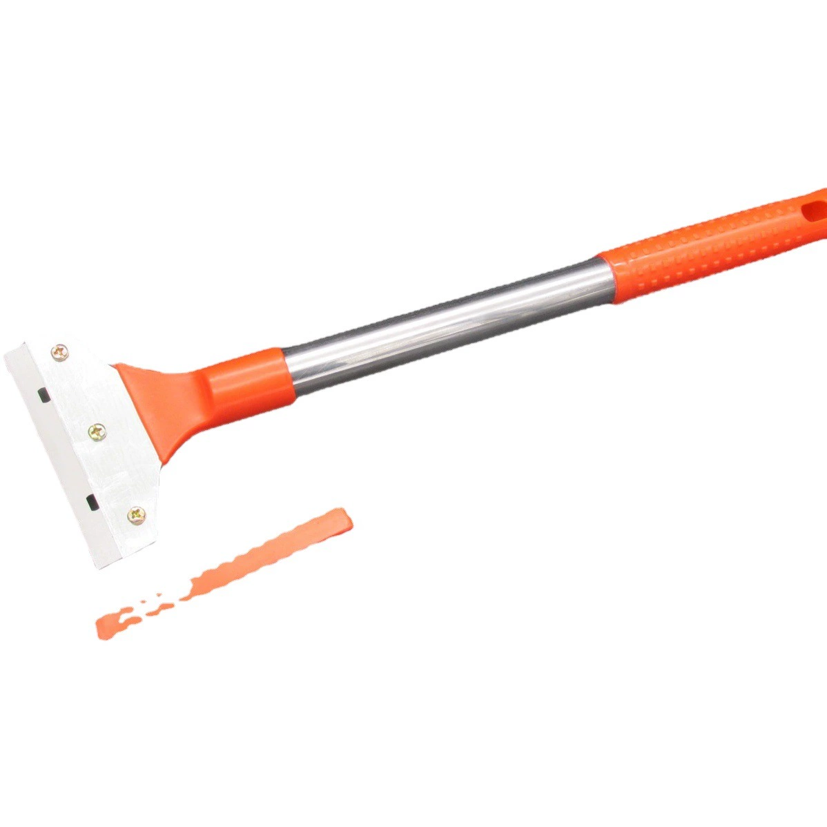 Красный длинная ручка Чистящий нож Многофункциональный железный нож для чистки головки