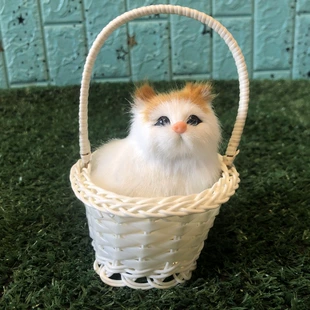 Фигурка кошки с писком декор для дома