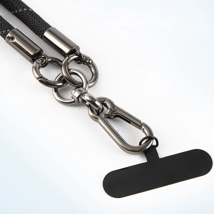 Ремешок для мобильного телефона из нержавеющей стали патч шасси задняя палка универсальный зажим для шнурка для мобильного телефона производитель прокладок с защитой от потерь Черный