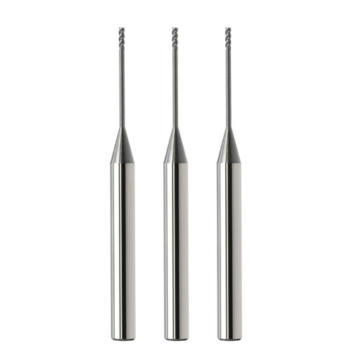 HRC55 deep groove milling cutter for aluminum tungsten carbide CNC machining straight shank extended small diameter micro diameter end mill