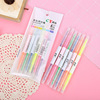 Double-sided fluorescence digital pen for elementary school students, watercolour, crayons, 6 colors