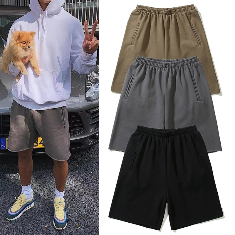 Yeezy Kanye Season 6 Kanye Washed Vintage-Style Retro European and American High Street Loose Basic Shorts Trendy Yeezy Kanye Season 6 Kanye Washed Vintage-Style Retro European and American High Street Loose Basic Shorts Trendy