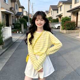 29元一套 女童夏季两件套淡雅黄防晒套装