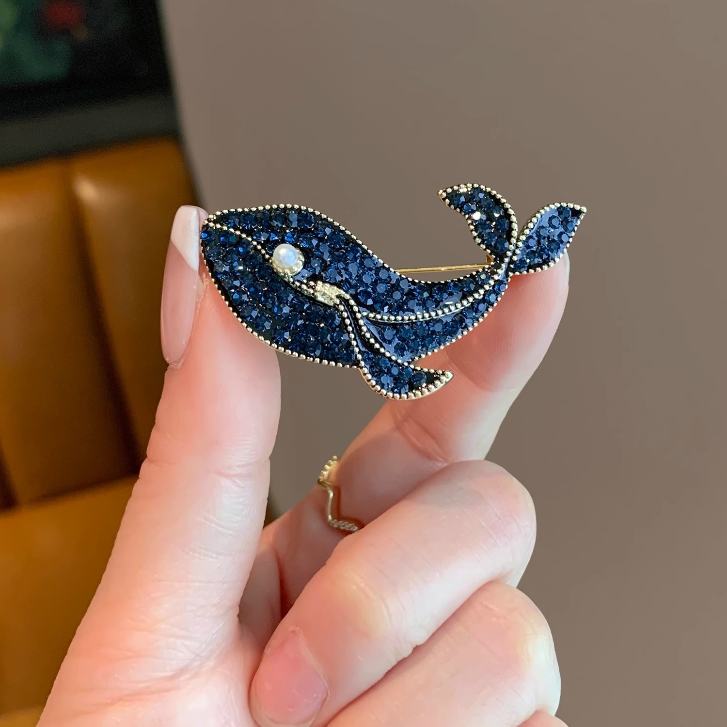 Animal Pattern Women's Gender Beach Pin Animal Alloy Inlay Artificial Diamond Women's Brooches