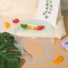 Thin Silicone Bib for Babies - Waterproof and Stain-Proof Eating Bib for Infants - Ultra-Thin, Soft Baby Bib for Feeding and Drool