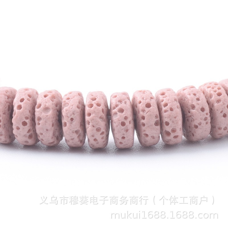 香薰彩色火山石车轮珠隔片DIY手链项链饰品配件半成品串珠批发|undefined
