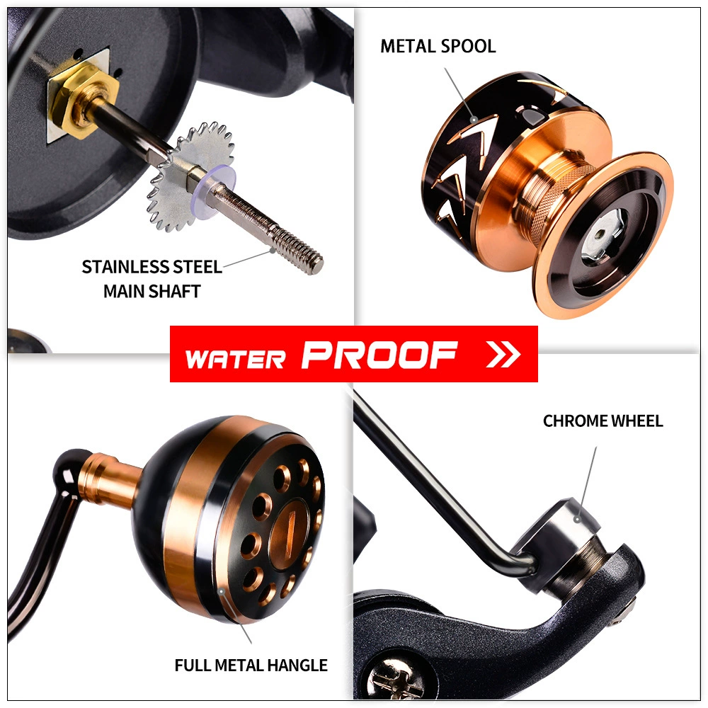 The new CNC refined carved wire wheel metal tripod wheel 3+1 hand swaps the remote investment fishing line chakra wheel wholesale