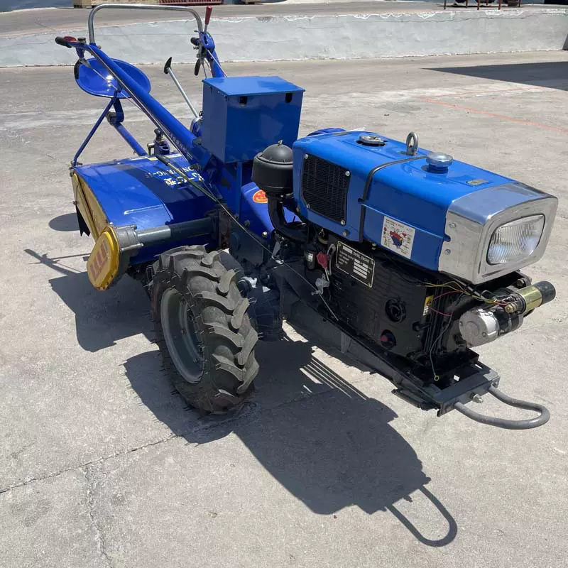 出口现货20马力冷凝电启动手扶车旋耕机农用手扶拖拉机犁地机车斗