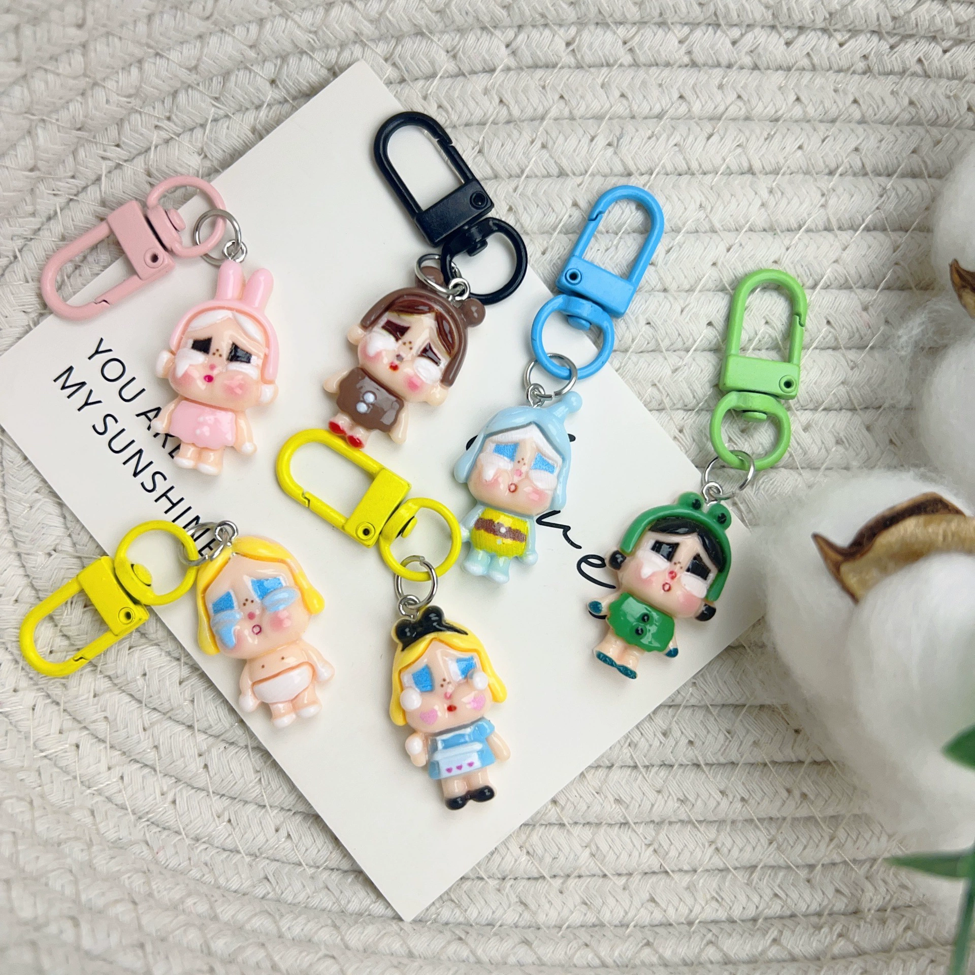 Новый брелок для ключей в виде слезы, милый мультяшный брелок для ключей от машины, модный подарок, подвеска для сумки