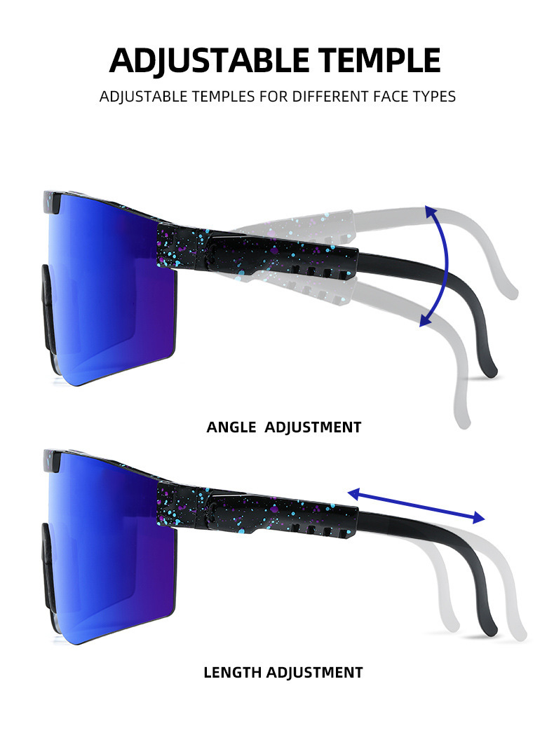 Casual Gradient Color PC UV400 Protection Biker Frameless Sports frame Sunglasses display picture 8