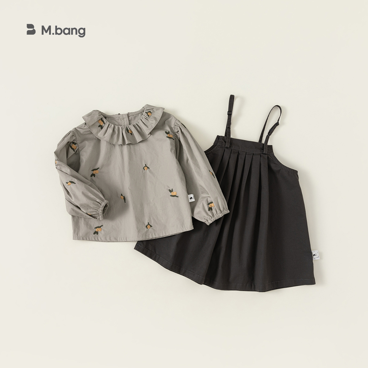 Babycity ropa de primavera para niñas traje estilo preppy camisa falda de la Liga de dos piezas ropa para niños QT23156