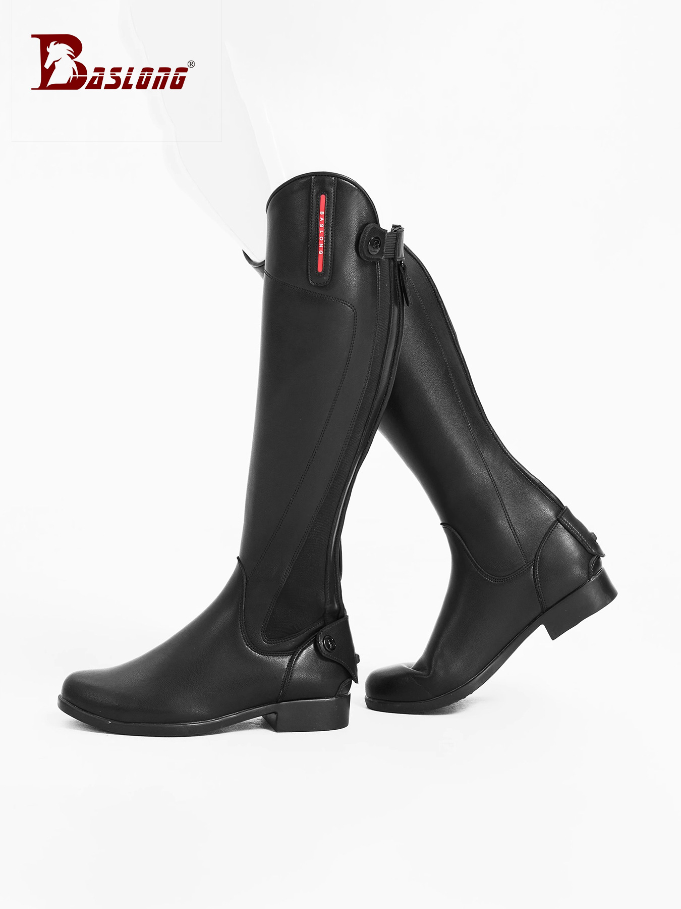 Caballero botas elásticas botas de cuero de vaca botas de obstáculos botas de ocho pies dragón suministros de equitación hombre y mujer ropa de equitación