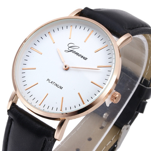 GENEVA Geneva Strap Watch Two-Handed Men's Watch Women's Watch Student Quartz Watch