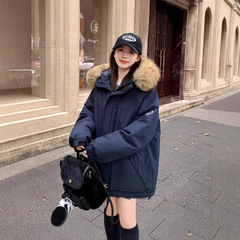 2025年毛领工装棉服女冬季加厚宽松保暖派克服短款韩版外套男