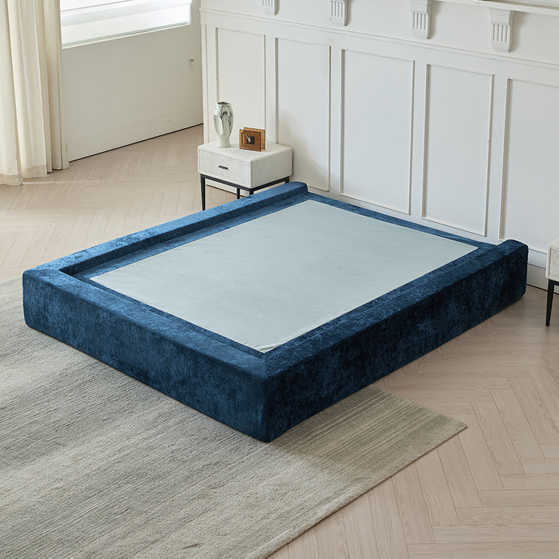 Cama plegable de tela italiana pequeña cama compresible de comercio exterior paquete blando en el extranjero apartamento individual cama ensamblada metal