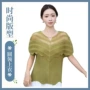 夏季宽松短袖拼接女上衣