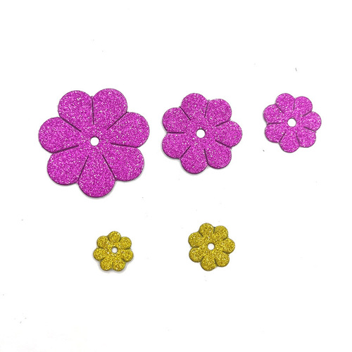 Scrapbooking DIY cutting dies, carbon steel, floral die set template with five flower centers and petals