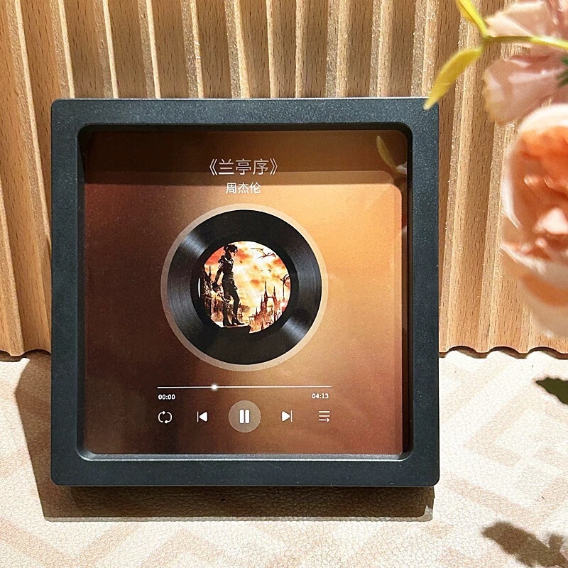 歌う音楽冷蔵庫マグネットフォトフレームビニールレコード、カップル、友人、親友用|undefined