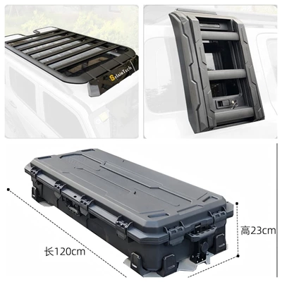luggage rack, expandable folding | Roof rack - sports-modelroof-platform-ladder-tactical-box-noise-reducing-spoiler-included-no-need-to-drill-holes