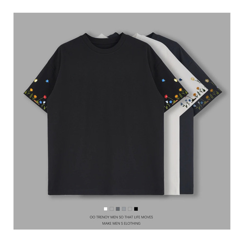 【Spring and Summer】Men's Summer Fashion Personal Versatile High-Quality Casual Trendy Light Luxury Short-Sleeve T-Shirt