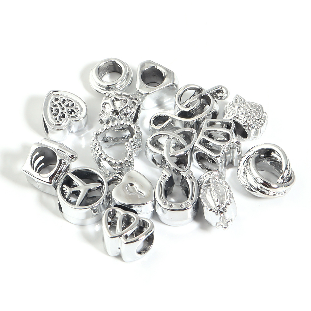 20g Weight Beads Jewelry Making Type DIY Jewelry Accessories Classification 10 PCS/Package Quantity Alloy Material Heart Shape, Crown, Notes Pattern Plating Design Simple Style Style 10 PCS/Package Alloy Heart Shape Crown Notes Beads 2