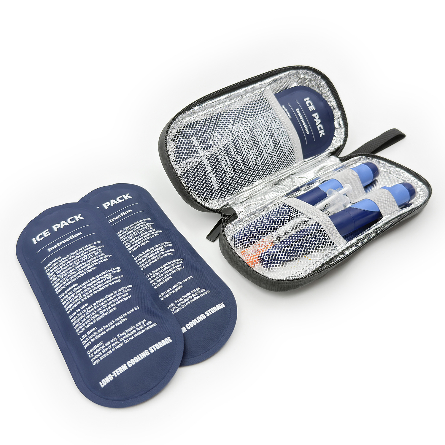 Bolsa refrigerada de insulina spot pluma de insulina bolsa de almacenamiento a prueba de agua refrigerada para personas con alto nivel de azúcar en la sangre