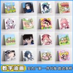 20*20批发儿童diy数字油画填充丙烯爆款涂色卡通动漫填色画手工画